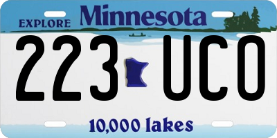 MN license plate 223UCO