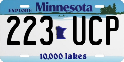 MN license plate 223UCP