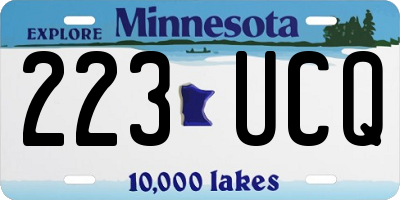 MN license plate 223UCQ