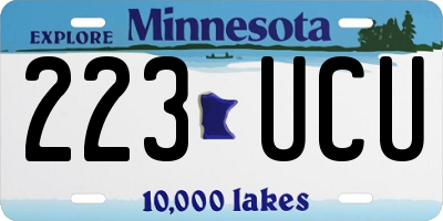 MN license plate 223UCU