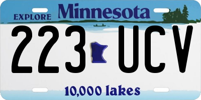 MN license plate 223UCV