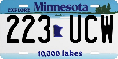 MN license plate 223UCW