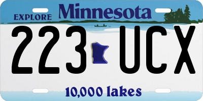 MN license plate 223UCX