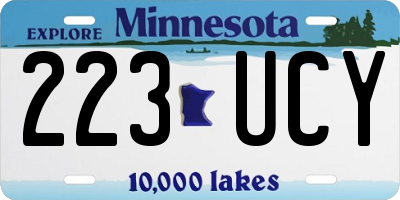 MN license plate 223UCY