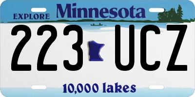 MN license plate 223UCZ
