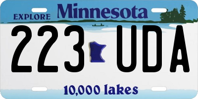 MN license plate 223UDA