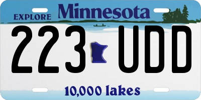 MN license plate 223UDD