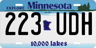 MN license plate 223UDH