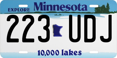 MN license plate 223UDJ
