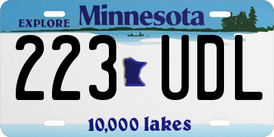 MN license plate 223UDL