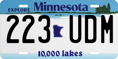 MN license plate 223UDM