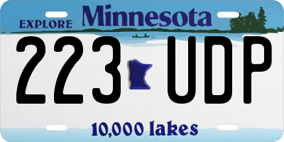 MN license plate 223UDP