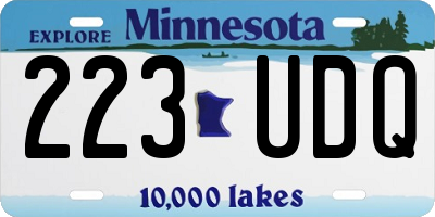 MN license plate 223UDQ