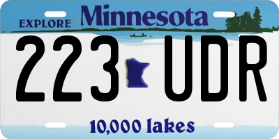 MN license plate 223UDR