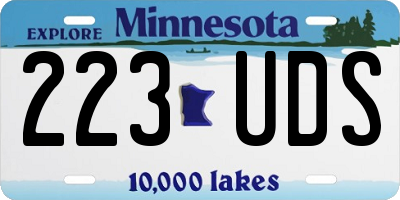 MN license plate 223UDS