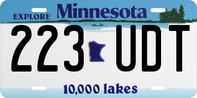 MN license plate 223UDT