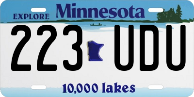 MN license plate 223UDU