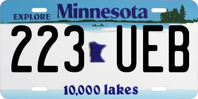 MN license plate 223UEB