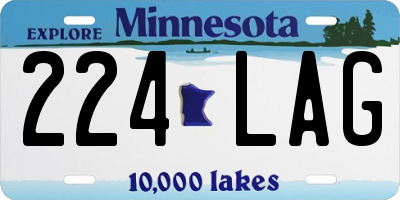 MN license plate 224LAG