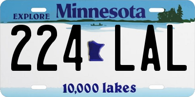 MN license plate 224LAL