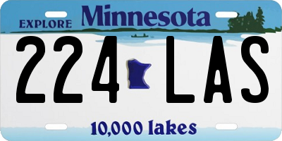 MN license plate 224LAS