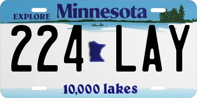 MN license plate 224LAY