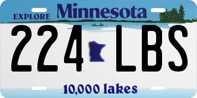 MN license plate 224LBS