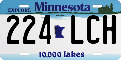 MN license plate 224LCH