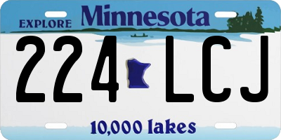 MN license plate 224LCJ