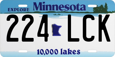 MN license plate 224LCK