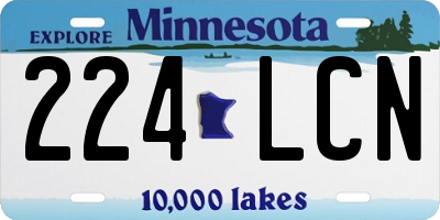 MN license plate 224LCN