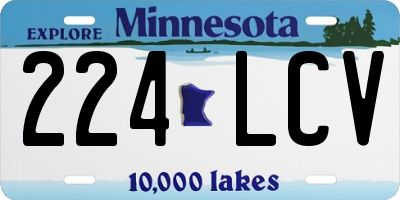 MN license plate 224LCV
