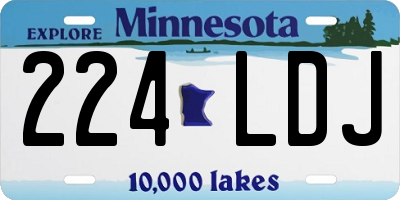 MN license plate 224LDJ