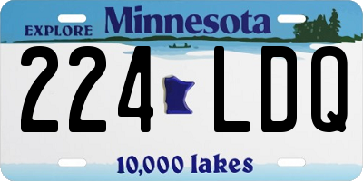 MN license plate 224LDQ