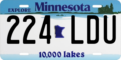 MN license plate 224LDU