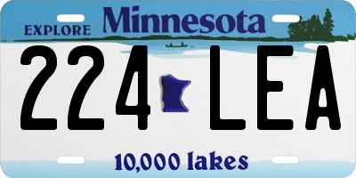 MN license plate 224LEA