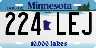 MN license plate 224LEJ