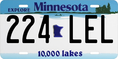 MN license plate 224LEL