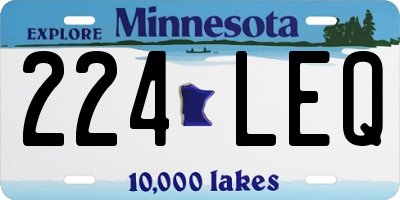 MN license plate 224LEQ