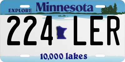 MN license plate 224LER