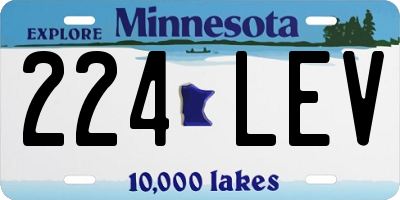 MN license plate 224LEV