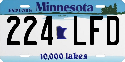 MN license plate 224LFD