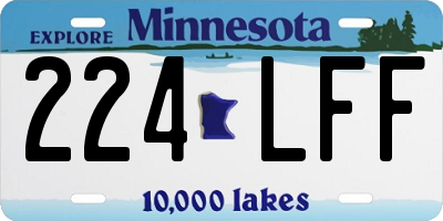 MN license plate 224LFF