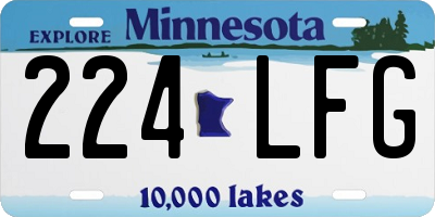 MN license plate 224LFG