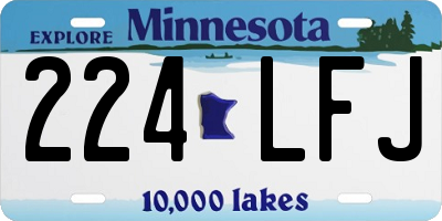 MN license plate 224LFJ