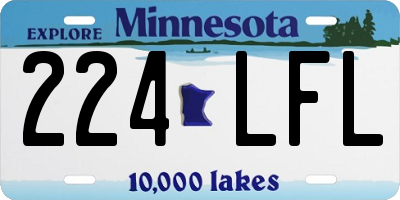 MN license plate 224LFL