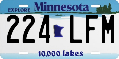 MN license plate 224LFM