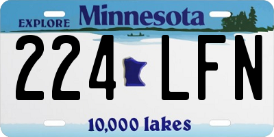 MN license plate 224LFN