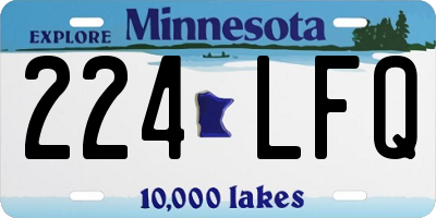 MN license plate 224LFQ