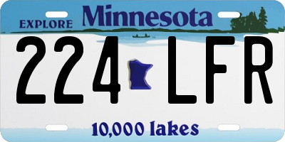 MN license plate 224LFR